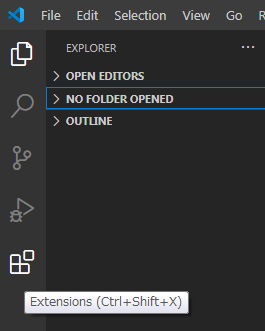 Extensionsをクリック